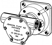Johnson Pump zelfaanzuigende Bronzen Koelwater-Impellerpomp F4B-9 ( Farymann FK-3 )