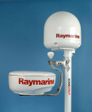 Mounted on 2.5m SC100 Pole Mount for 2kW / 4kW Raymarine, Garmin and Navico BR24 / 3G / 4G radomes +