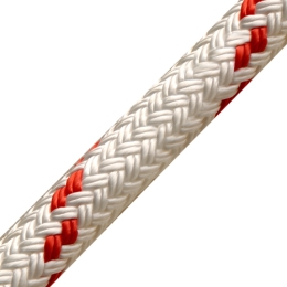 braid on braid 6 mm wit/rood