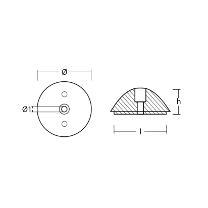 Zinc Variprop propeller nut VP64