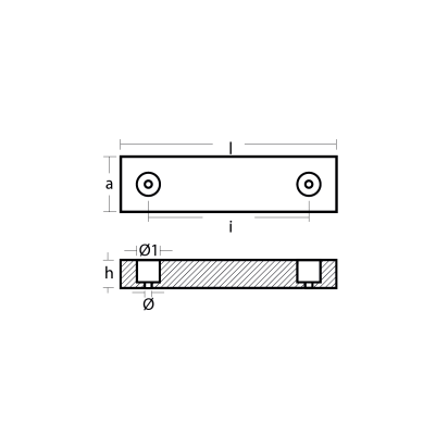 Hydrotab Trim Tab anodes - Anodi per Flaps Hy