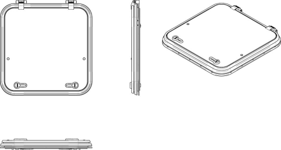 Libero vluchtluik 500x500mm (R=55mm) new lock