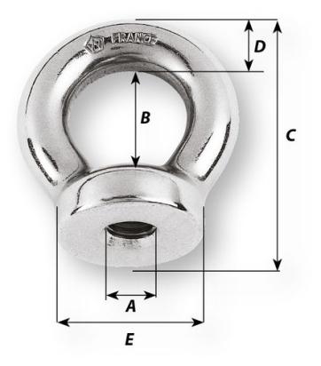 Oogmoer RVS M6 6 x 27 mm