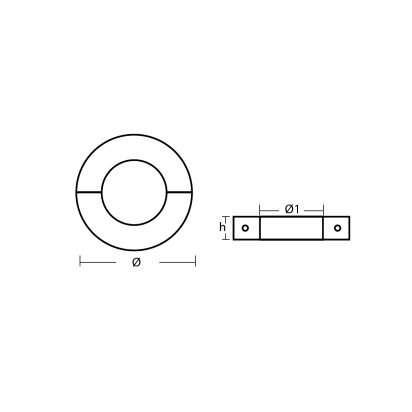 Zinc Shaft collar Ø 350mm