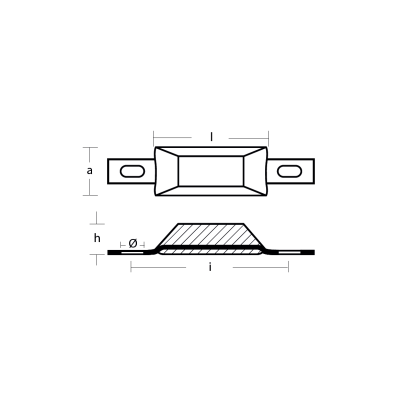 MG Scandinavian type bolt-on anode 0,5kg