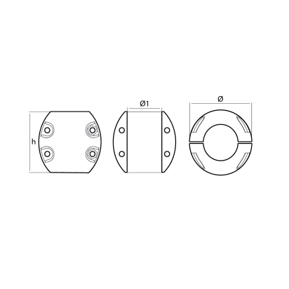 Shaft anode USA type Ø 70mm