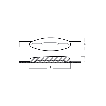 Zinc weld on anode Spanish Type 2kg