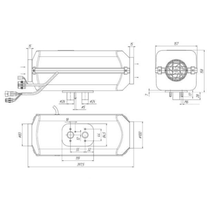 Dieselkachel 44D 24V (Autoterm 4D)