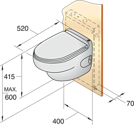 Toilet type HATO, 24V