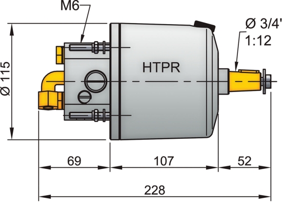 Stuurpomp HTP20, 10mm leid, opgeb terugsl klep/vent