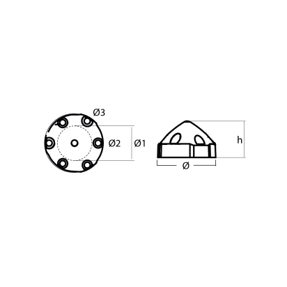 MG Max Prop - 6 holes prop anode MP83R