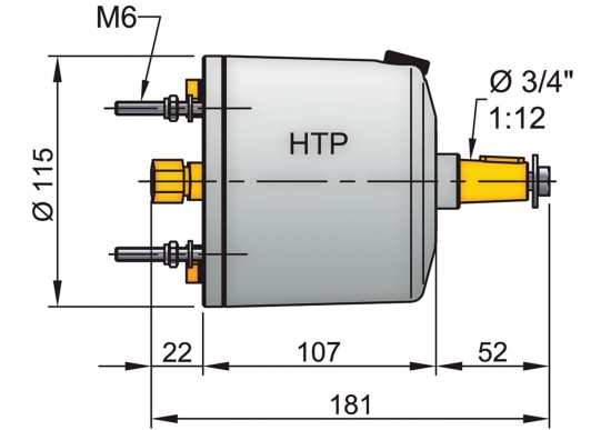 Stuurpomp type HTP30, pijp D 10mm