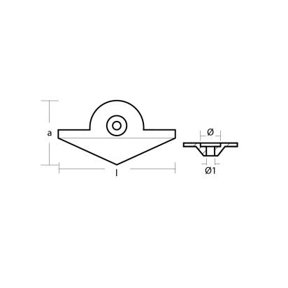 MG Yamaha Outboard Trim Tab Anode 9.9-15 HP