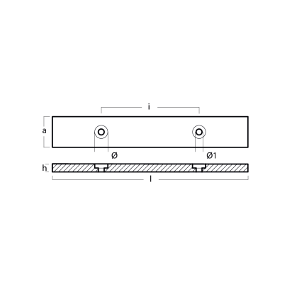 Zinc zinc strip for fast boats 300x47x12,5