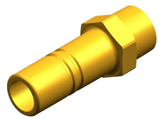 WX1563 Adapter 3/8" NPT male 15mm messing