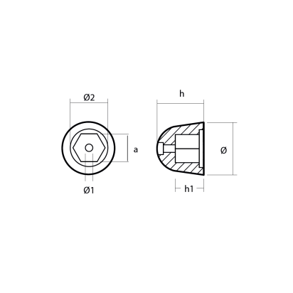 Craftsman Marine propeller nut Ø37