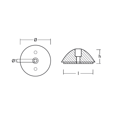 Zinc Variprop propeller nut VP76