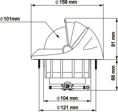 Offshore 115 zwart huis/zwarte roos plat inb