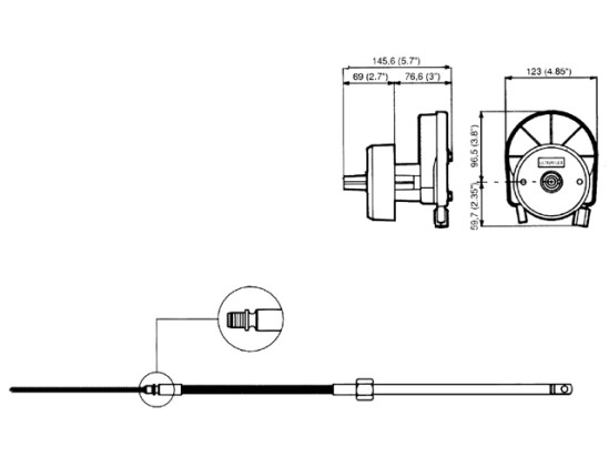 37925M/T67W stuurkop wit