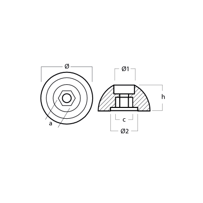 Quick propeller Nut - Ogiva Quick