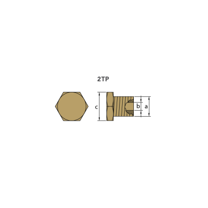 Brass Bukh  brass plug th.3/8'' UNC