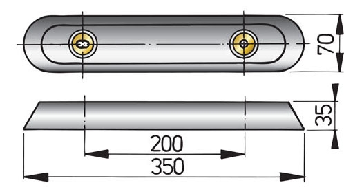 Huid anode type 35 Aluminium