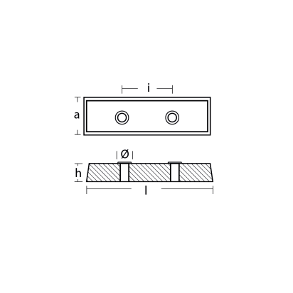 Bennet trim tab anode sold in pair with hardw