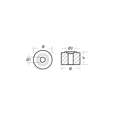 MG Honda button anode Ø24 h15