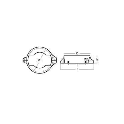 AL Volvo split ring for sail drive 120