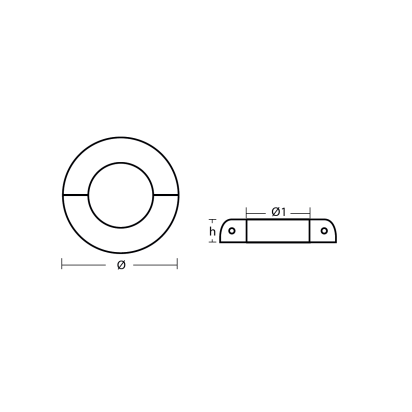 Zinc Shaft collar Ø 90mm