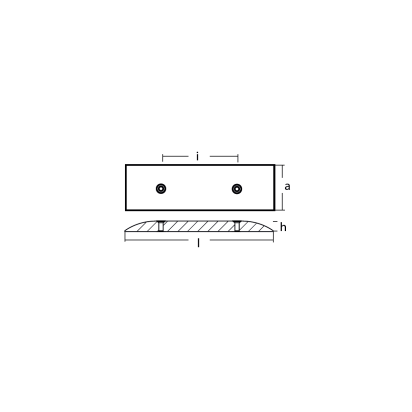 misc Ground plate 206*63mm h13