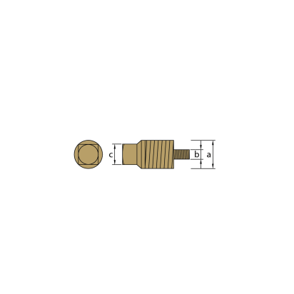 Zinc Volvo brass plug th.M8 male