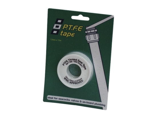 P.T.F.E THREAD TAPE WHITE 12MMX12M