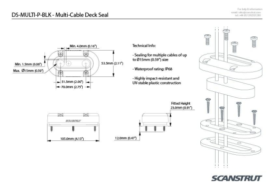 DS-Multi Cable Seal - Plastic-Black