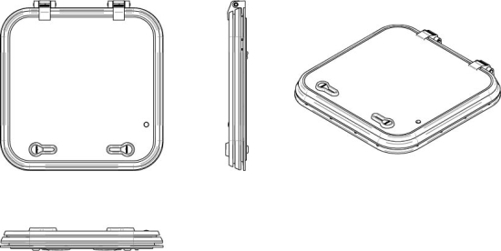 Libero vluchtluik 410x410mm new lock (R=55mm)