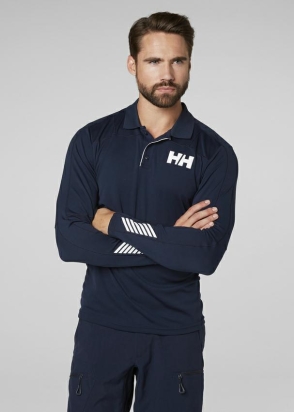 HH LIFA ACTIVE LIGHT LS POLO 597 NAVY