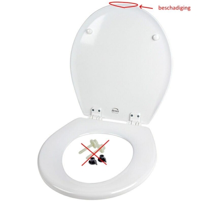 Jabsco houten toiletbril (met beschadiging)