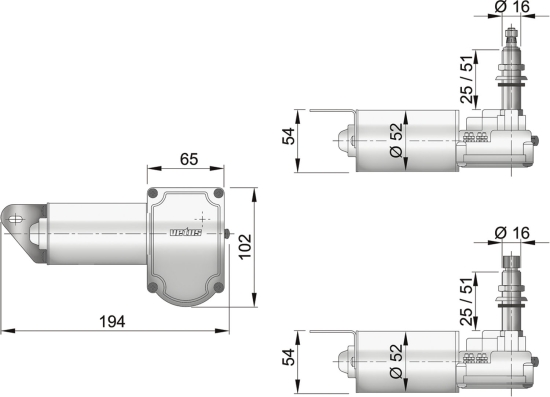 Ruitenwissermotor 12V kartelas 1", 2 snelh, 8 wish.