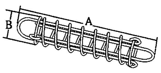 RVS Landvastveer  Ø5mm  A=325mm  B=60mm