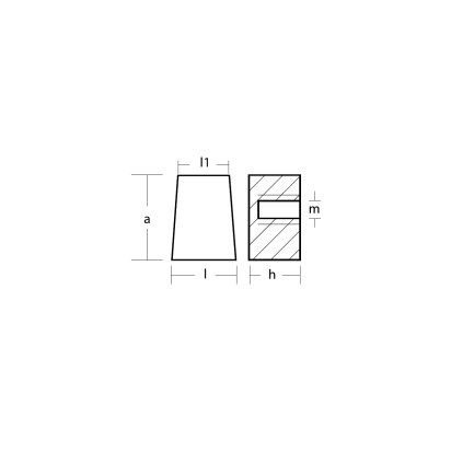 Zinc Parsun cube with hole