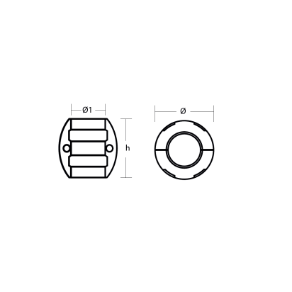 Zinc Shaft anode Ø  19mm - 3/4'