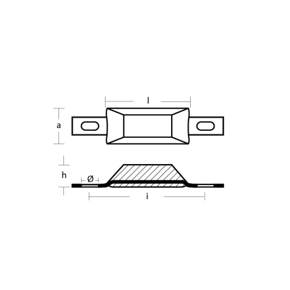 Zinc Austal Catamarans for transom with steel strap