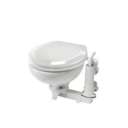 Handtoilet met kleine pot, bril en deksel kunststof wit