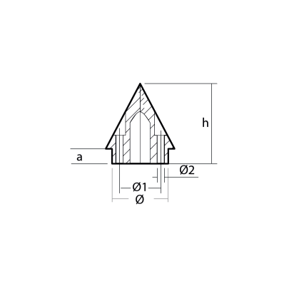 Zinc Max Prop cone shape anode