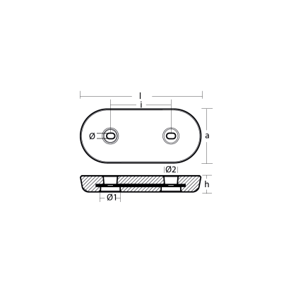 Zinc Austal Catamarans bolt on recessed hull anode