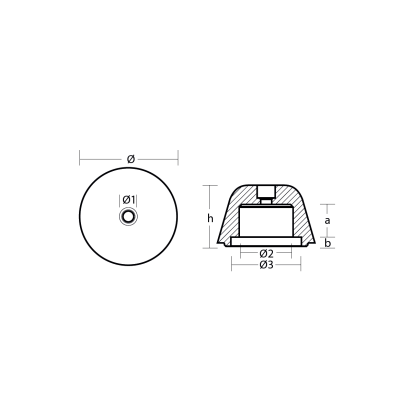 Zinc Vetus propeller nut