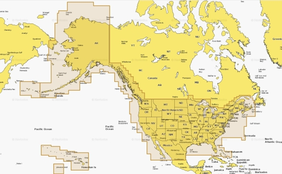 kaart 01 U.S. & Coastal Canada MSD updates - 010-C1366-30