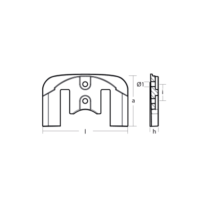 AL Yanmar Sterndrive cavitation plate