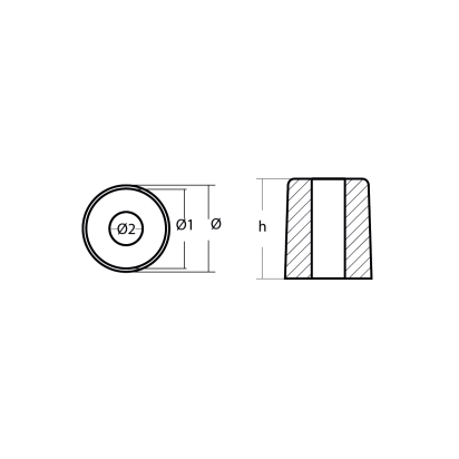 Zinc Parsun cylindric anode  Ø13 H15