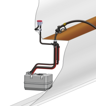 Brandstofoverloop Alu D=51mm - D=16mm